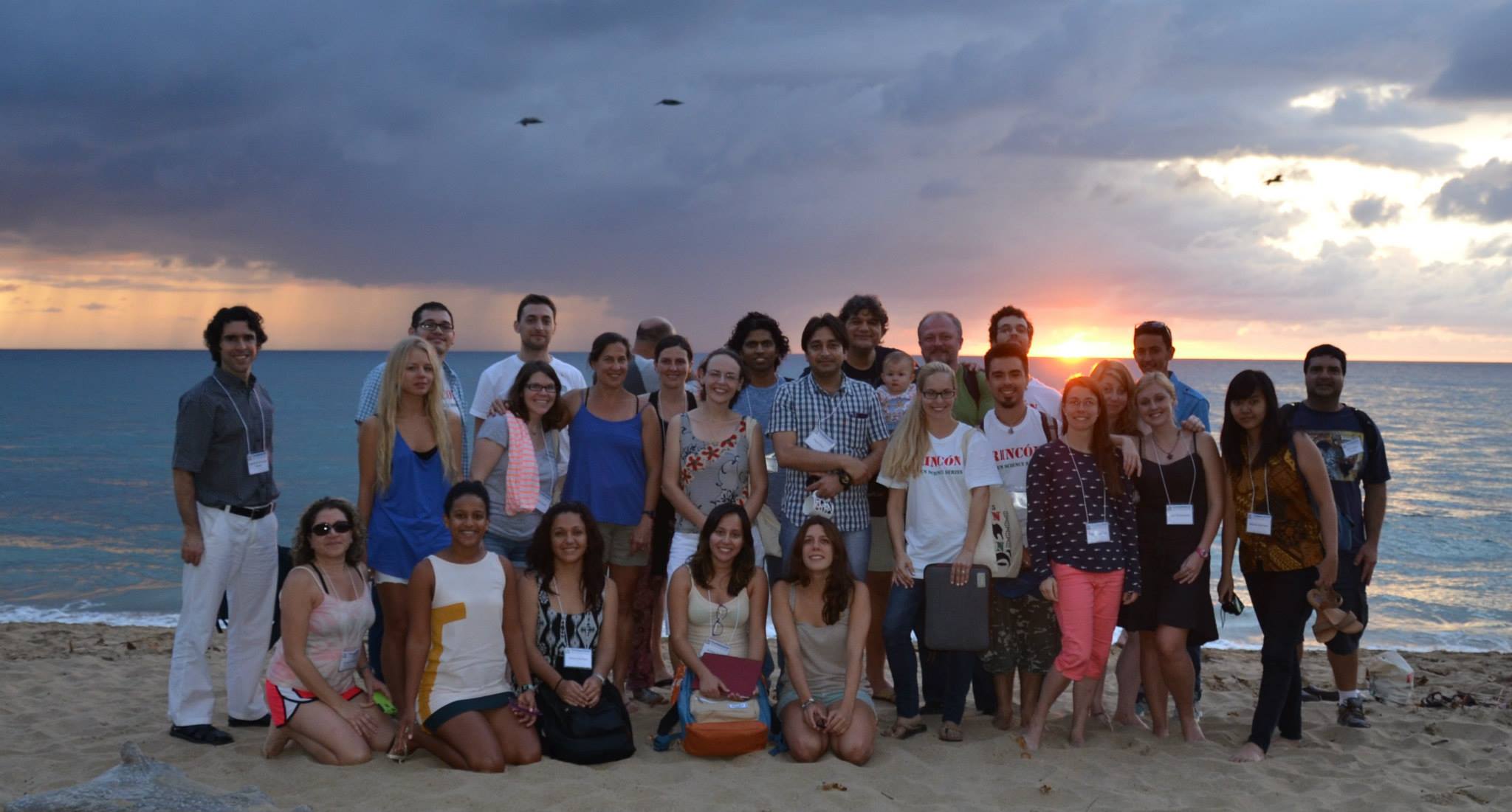 ConGen 2015 group together on the beach in Puerto Rico